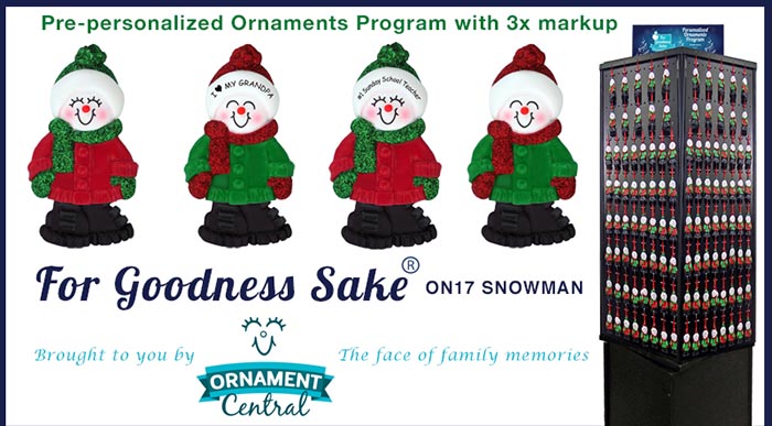 Pre-personalized Ornaments Program with 3x Markup