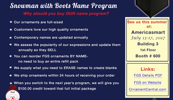 Snowman With Boots Name Program